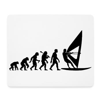 Windsurfer Windsurfing Evolution Für Surfer - Mousepad (Querformat) - Weiß - Vorne