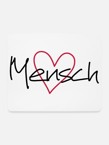 Mensch Herz Lieblingsmensch Geschenkidee Liebe - Mousepad (Querformat) - Weiß