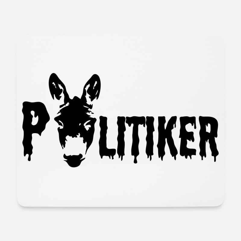Politiker Politik frech lustig Esel Tier Geschenk - Mousepad (Querformat) - Weiß