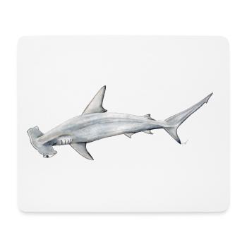 Tiburon martillon - Hammerhead shark - Requin - Mouse Pad (horizontal) - white - Front