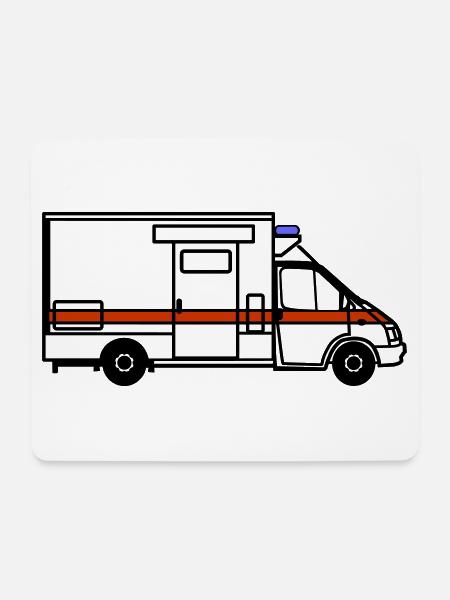 Ambulance / Rettungstransportwagen - Mousepad (Querformat) - Weiß