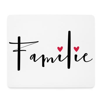 Familie Herz Liebe Geschenkidee - Mousepad (Querformat) - Weiß - Vorne