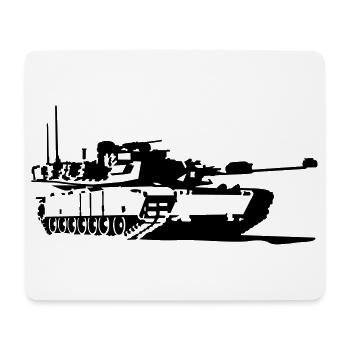 Tank M1 Abrams - Mouse Pad (horizontal) - white - Front