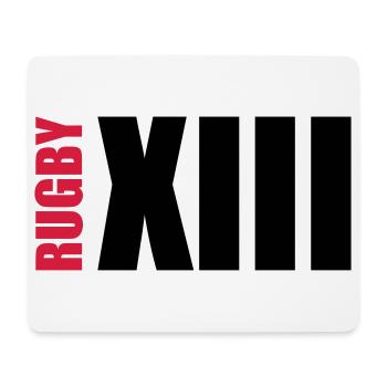 Rugby XIII - Tapis de souris (format paysage) - blanc - Devant