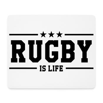 Rugby - Tapis de souris (format paysage) - blanc - Devant