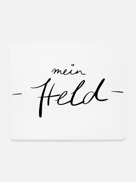 mein Held - Mousepad (Querformat) - Weiß