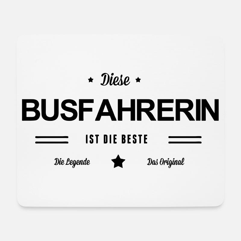 Beste Busfahrerin - Mousepad (Querformat) - Weiß