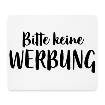 Bitte keine Werbung Aufkleber Briefkasten - Mousepad (Querformat) - Weiß - Vorne
