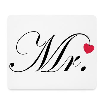 Mr Design Groom Wedding Heart Gift Couple - Mouse Pad (horizontal) - white - Front