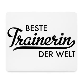 beste trainerin der welt - Mousepad (Querformat) - Weiß - Vorne