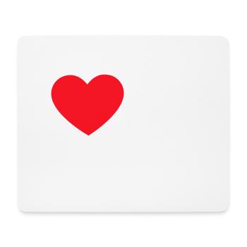 I Heart Hot Mums - Mouse Pad (horizontal) - white - Front