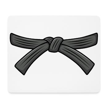 Judo belt Jiu-Jitsu Black belt Judo 1th Dan Obi - Mouse Pad (horizontal) - white - Front