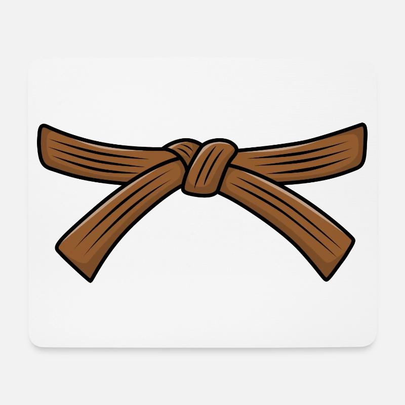 Judo belt Jiu-Jitsu Brown belt Judo 1th Kyu Obi - Mouse Pad (horizontal) - white