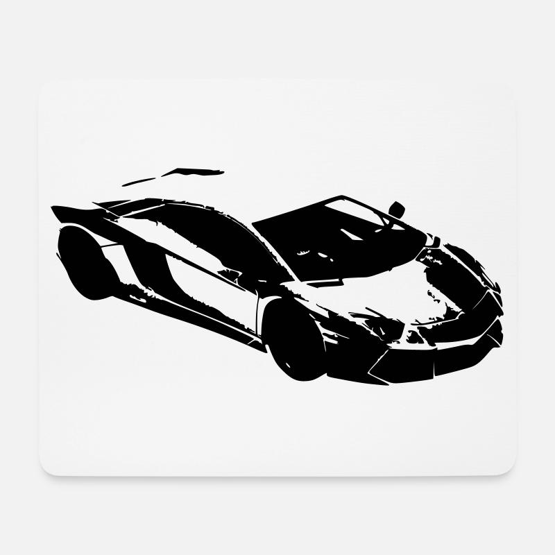 Lambo Sportwagen italienischer supercar - Mousepad (Querformat) - Weiß