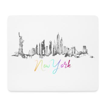 Urban Skyline Watercolor Design New York NYC - Mouse Pad (horizontal) - white - Front