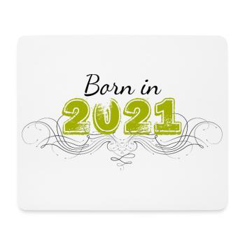 Born in 2021 verziert - Mousepad (Querformat) - Weiß - Vorne