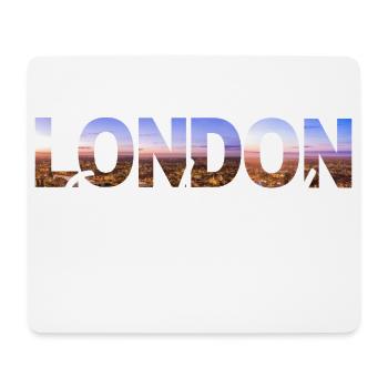 London Skyline Script England - Mousepad (Querformat) - Weiß - Vorne
