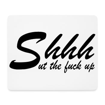 Halt den Mund! - Mousepad (Querformat) - Weiß - Vorne
