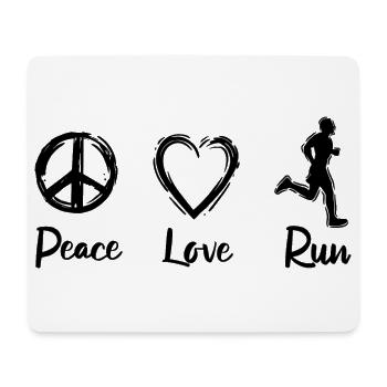 I love running - Mouse Pad (horizontal) - white - Front