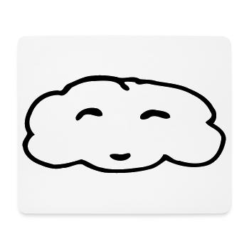 Nuage - Tapis de souris (format paysage) - blanc - Devant