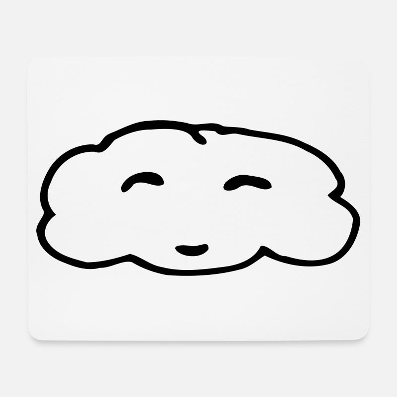 Nuage - Tapis de souris (format paysage) - blanc