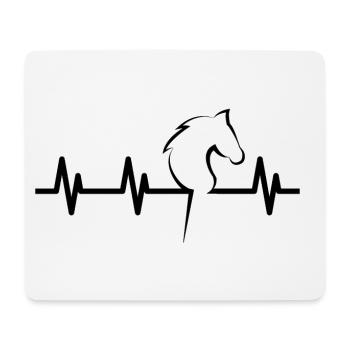 Hobby Horsing Herzschlag - Mousepad (Querformat) - Weiß - Vorne