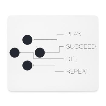Gaming Geschenk, Gaming T-Shirt, Gaming Konsole - Mousepad (Querformat) - Weiß - Vorne