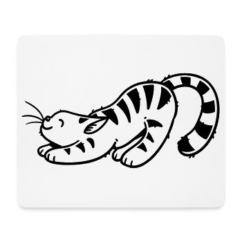 Chaton de dessin animé - Tapis de souris (format paysage) - blanc - Devant