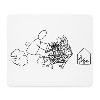 Familienfutter Einkaufserlebnis für die Familie - Mousepad (Querformat) - Weiß - Vorne