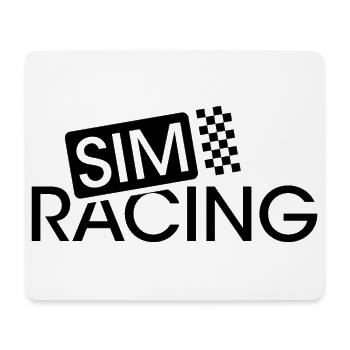simracing Fahrer Logo sim racer Race Auto - Mousepad (Querformat) - Weiß - Vorne