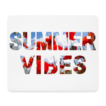 Summer Vibes Poppy - Mousepad (Querformat) - Weiß - Vorne