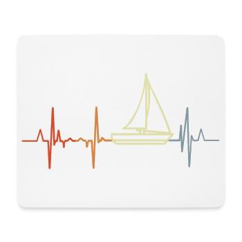 Ich liebe Segeln - Mousepad (Querformat) - Weiß - Vorne