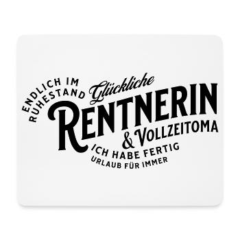 Glückliche Rentnerin & Vollzeitoma - Mousepad (Querformat) - Weiß - Vorne