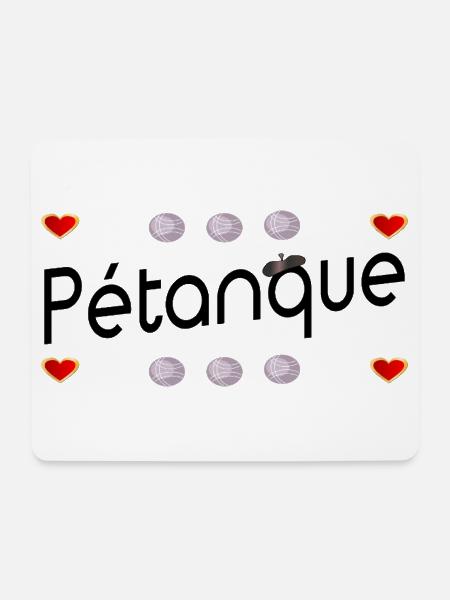 Pétanque Love Baskenmütze - Mousepad (Querformat) - Weiß