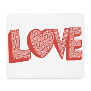 Amour de style rétro - Tapis de souris (format paysage) - blanc - Devant