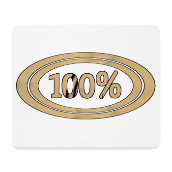 One hundred percent numbers large highest value - Mouse Pad (horizontal) - white - Front