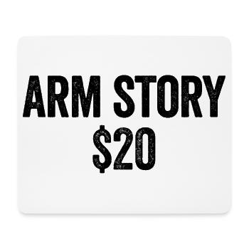 Arm Story $20 Amputierte Lustig Einen Arm verloren - Mousepad (Querformat) - Weiß - Vorne