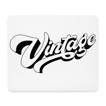 Vintage Schwarz-Weiß - Mousepad (Querformat) - Weiß - Vorne