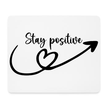 Restez positif - Tapis de souris (format paysage) - blanc - Devant