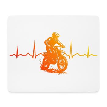 Lustiges Motocross Motiv - Mousepad (Querformat) - Weiß - Vorne
