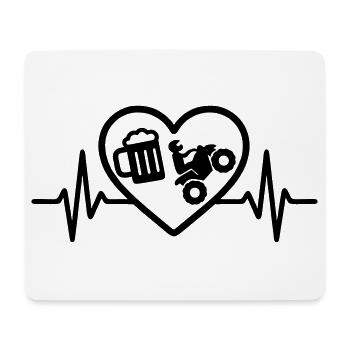 Heart Quad Beer - Mouse Pad (horizontal) - white - Front