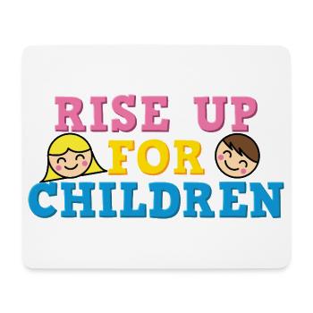 Rise Up For Children Cute Advocacy Kids Graphic - Mousepad (Querformat) - Weiß - Vorne