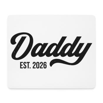 Daddy Est. 2026 - Mousepad (Querformat) - Weiß - Vorne