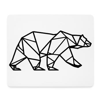 Eisbär Polar Bär Polygon Symbol - Mousepad (Querformat) - Weiß - Vorne