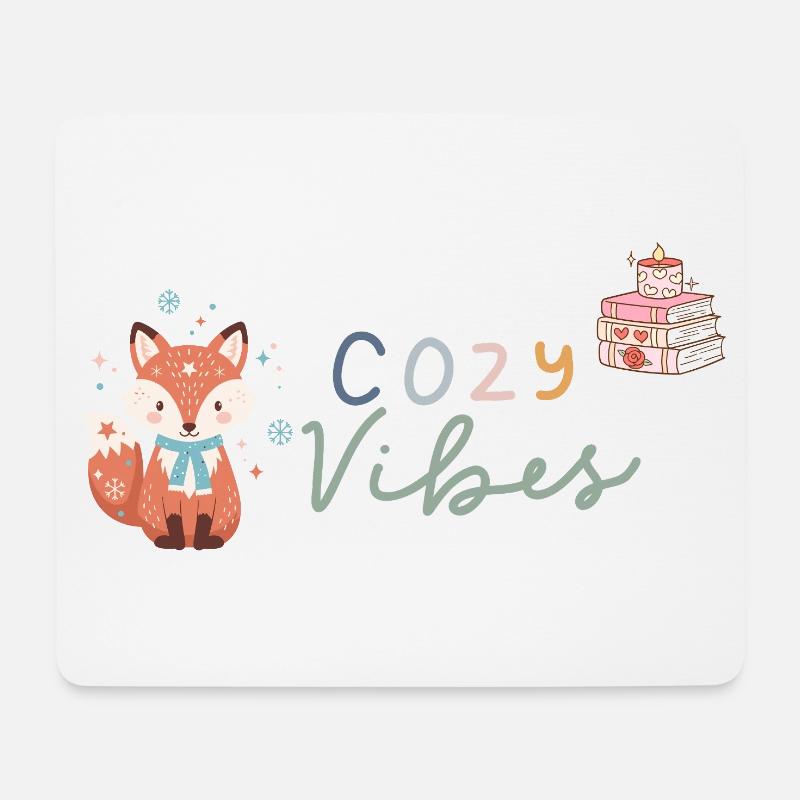 cozy vibes - Mouse Pad (horizontal) - white