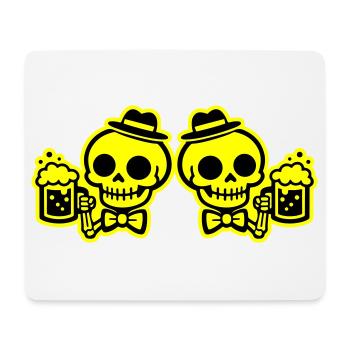 Skelett Bier Team Junggesellen - Mousepad (Querformat) - Weiß - Vorne