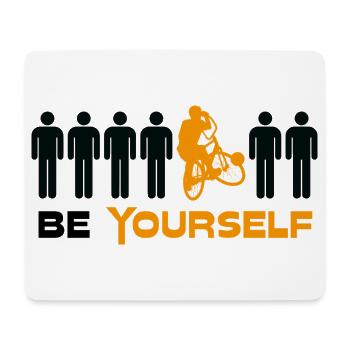 Radball, Cycleball, Hallenradsport - Mousepad (Querformat) - Weiß - Vorne