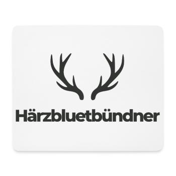 Härzbluetbündner - Mousepad (Querformat) - Weiß - Vorne