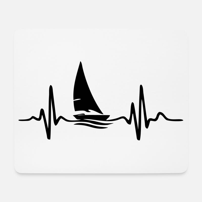 Segeln meer - Mousepad (Querformat) - Weiß