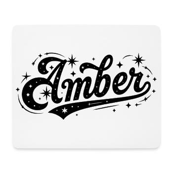 Amber name first last family - Mouse Pad (horizontal) - white - Front